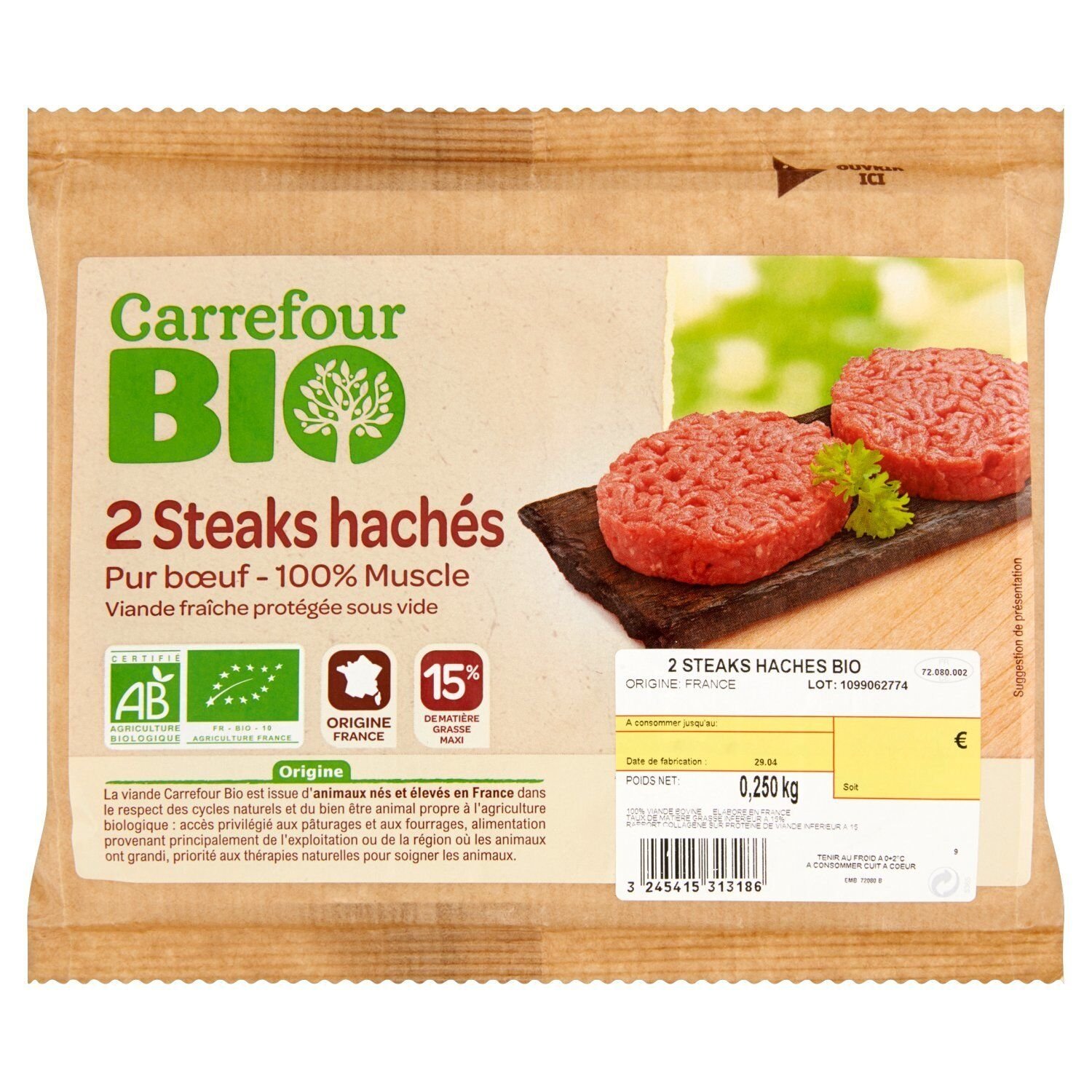 Rappel Consommateur - Détail Steaks hachés frais 5% MG Charal
