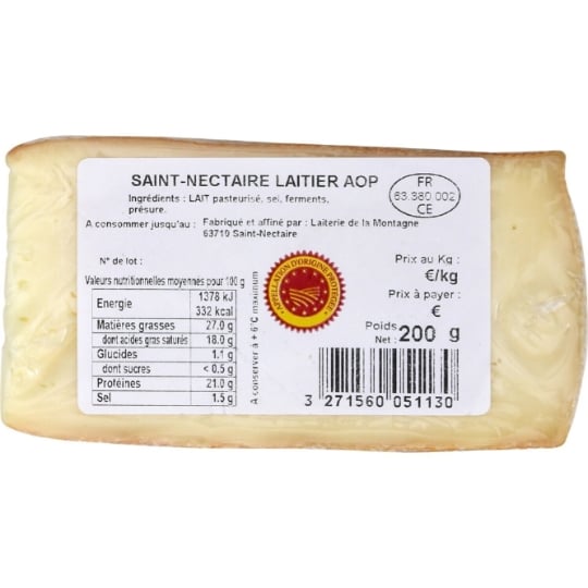 Fromage Saint Nectaire Laitier Aop La Part De 200g à Prix Carrefour 
