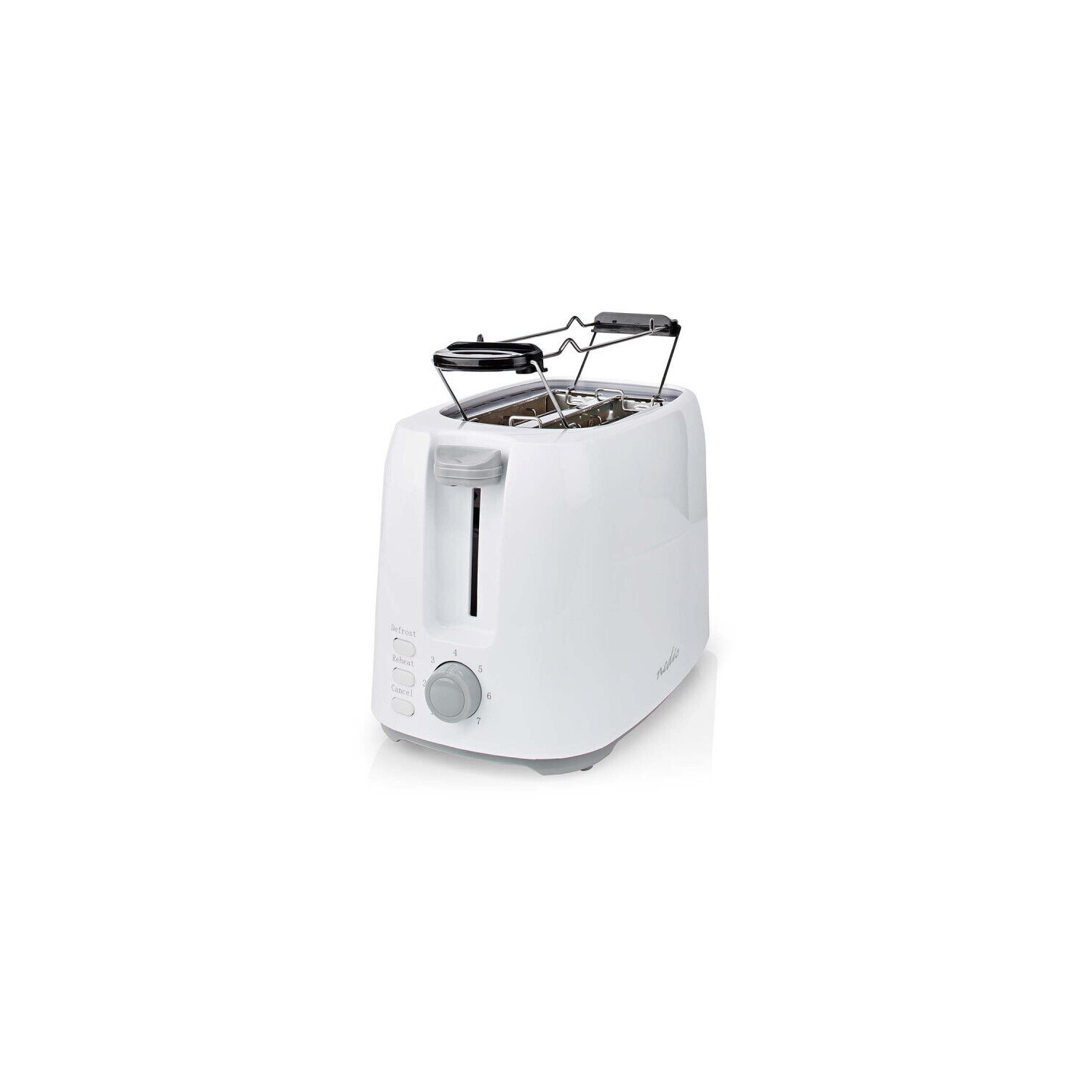 Grille-pain automatique Compact, 2 tranches, 6 niveaux de température, petite  taille, blanc, pour la maison