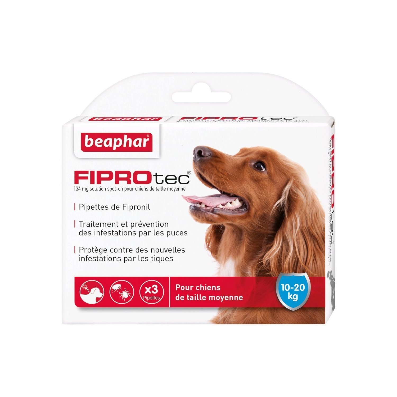 FIPROKIL SPOT-ON CHIENS MOYENS 134 mg - 10 - 20kg - 4 pipettes