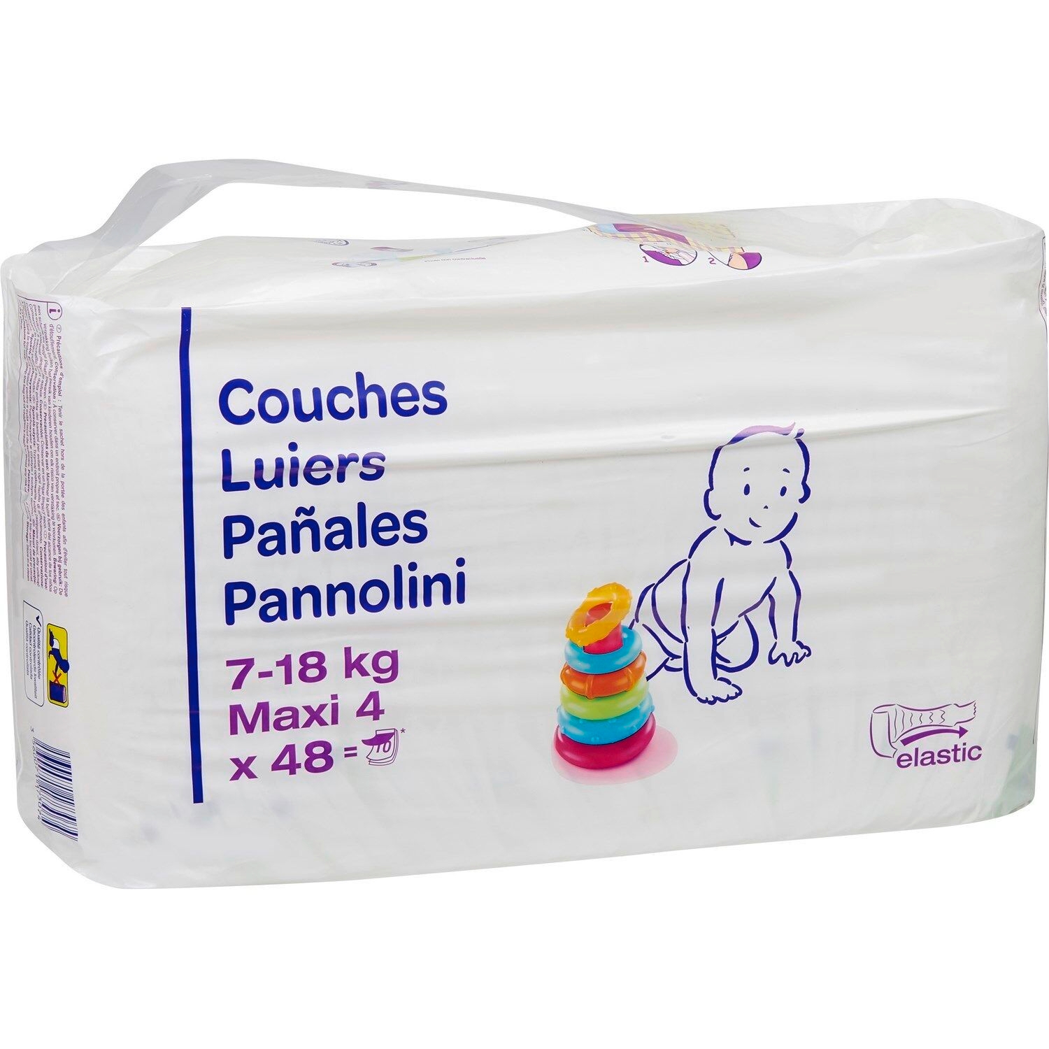 Couches taille 4 maxi : 7-18 kg CARREFOUR BABY