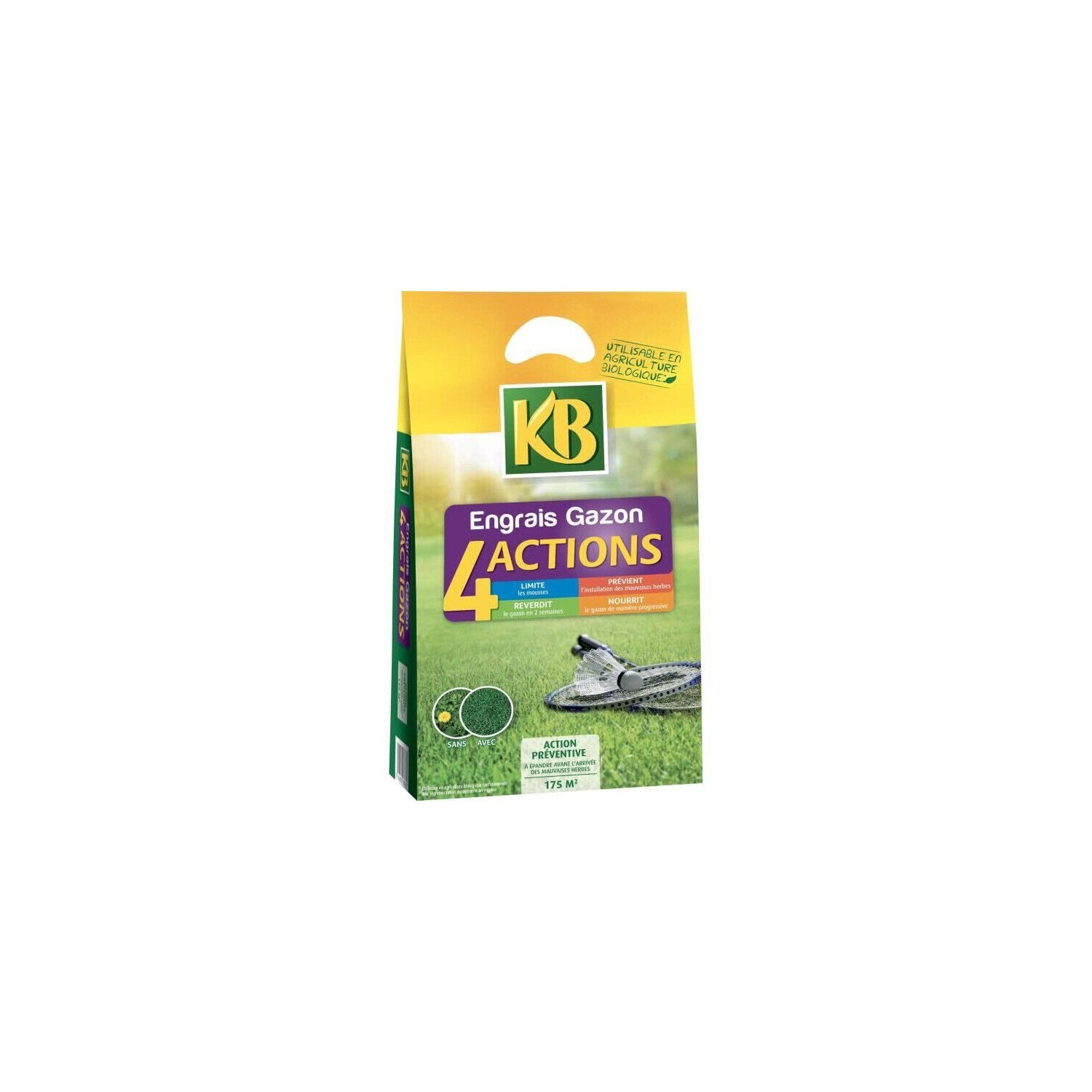 Engrais et fertilisants KB Engrais à Gazon K4MP - 4 Actions - 7 kg