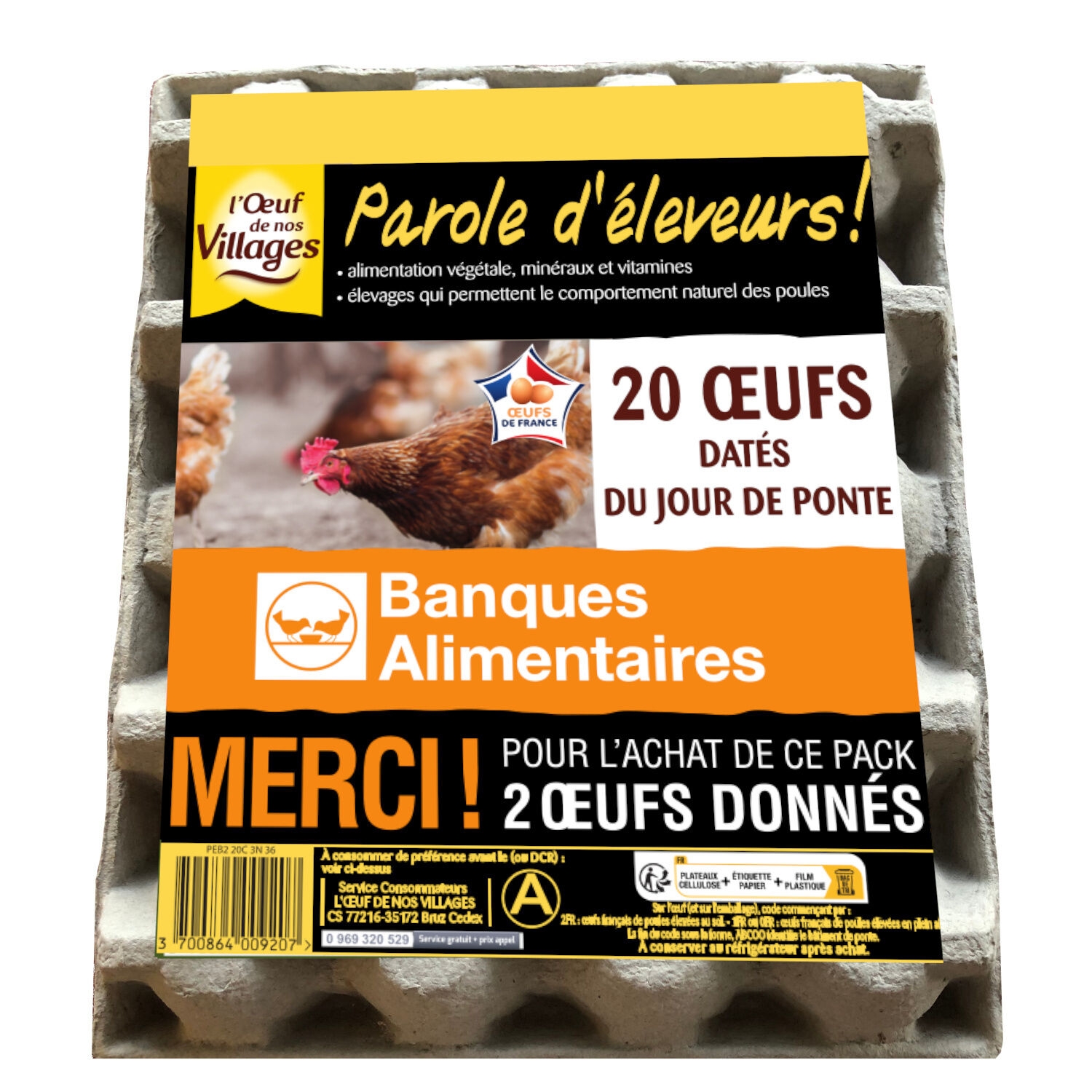Œufs Frais Datés du Jour de Ponte DOUCE FRANCE : La boîte de 12 œufs à Prix  Carrefour