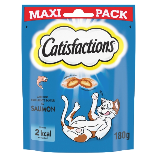 Friandises pour chat au saumon CATISFACTIONS : la boite de 40g à Prix  Carrefour
