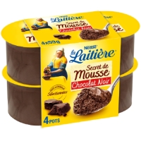 Mousse au chocolat au lait aux œufs frais BONNE MAMAN : les 4 pots de 50g à  Prix Carrefour