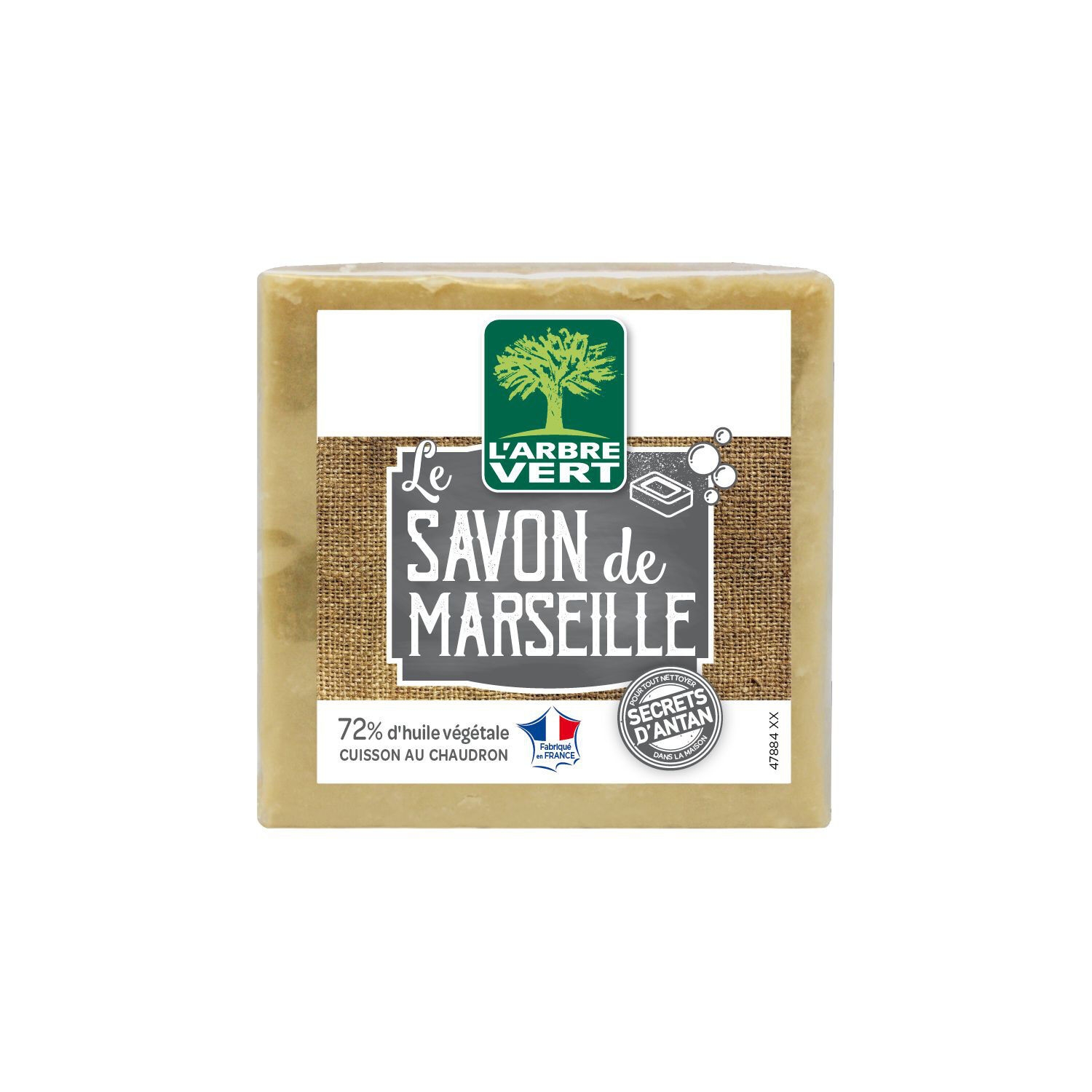 PERSAVON Savon de Marseille glycérine 200 g 4 Pièces - Lot de 2