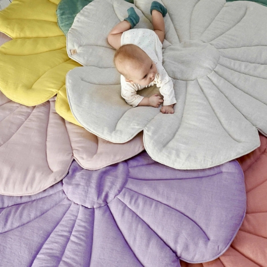 Tapis De Sol Fleur Molletonné Bébé Enfant Bloom House à Prix Carrefour