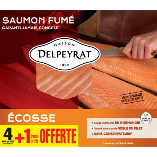Saumon fumé sauvage du Pacifique LABEYRIE : la barquette de 6 tranches -  180g à Prix Carrefour