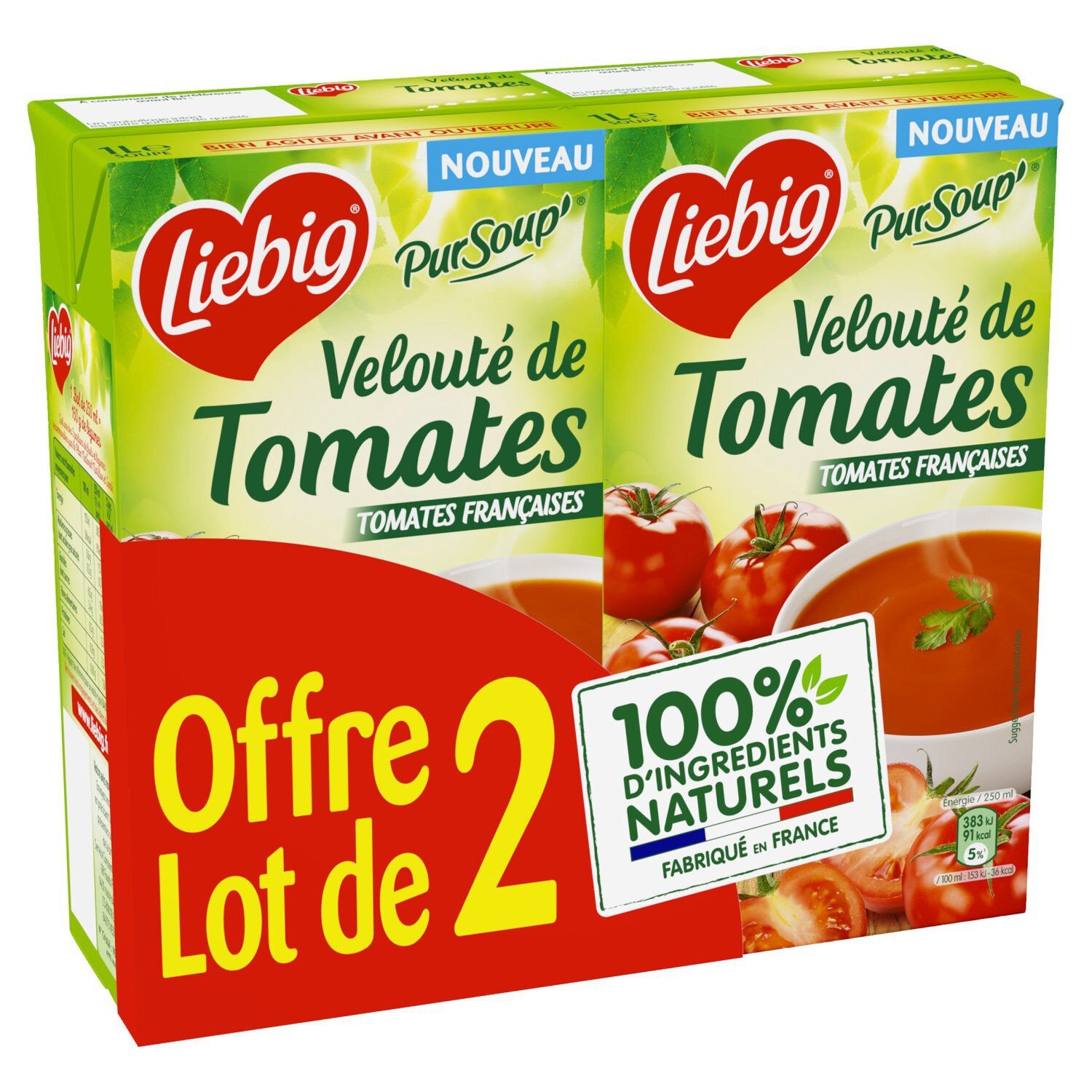 Liebig Soupe Tomates et Mozzarella (lot de 3) 