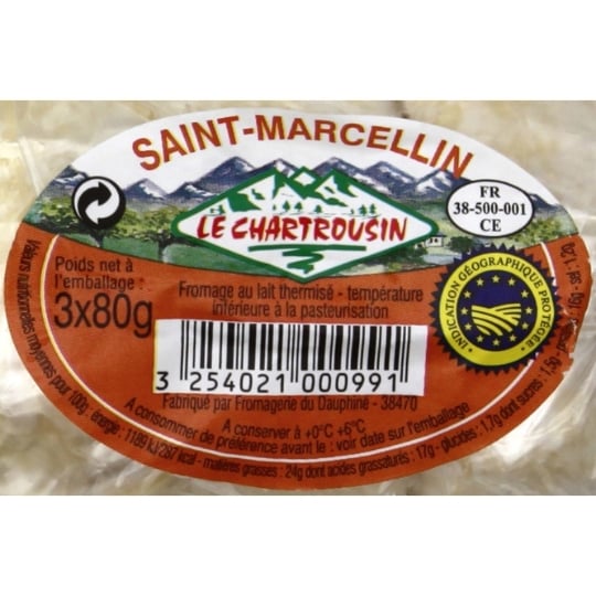 Saint Marcellin Igp Le Chartrousin Les 3 Fromages De 80 G à Prix Carrefour 