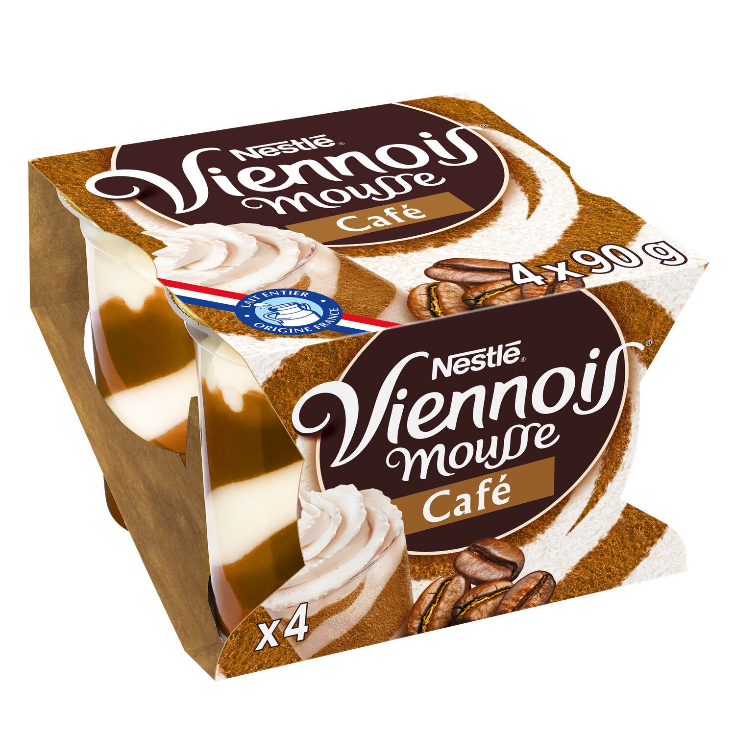 Recette Mousse au yaourt, chocolat et café