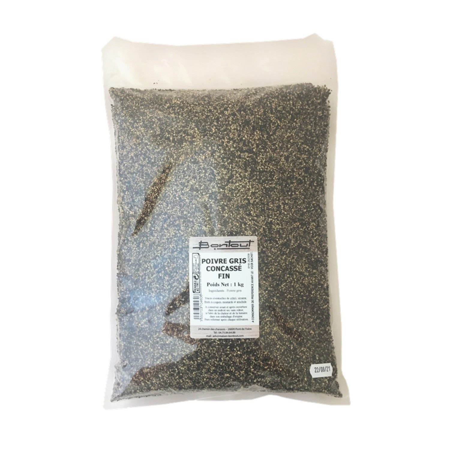 Poivre gris grain - Sachet 1kg